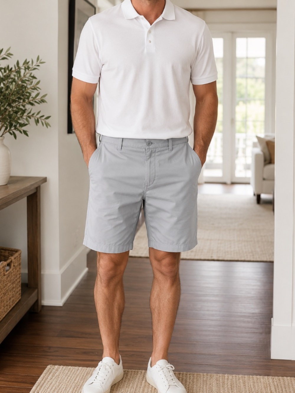 Duck Head Men’s Performance Shorts Size 38 Gray Stretch Chino 8” Inseam NWOT